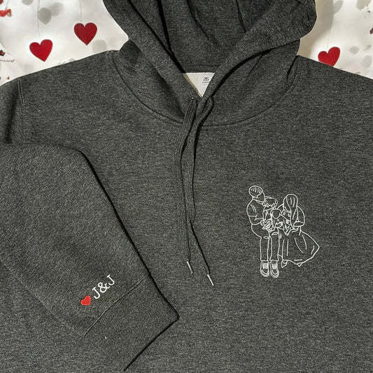 Embroidered Portrait Hoodie