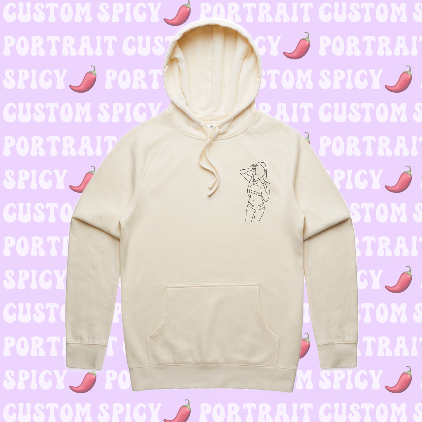 Embroidered Spicy Hoodie 🌶️