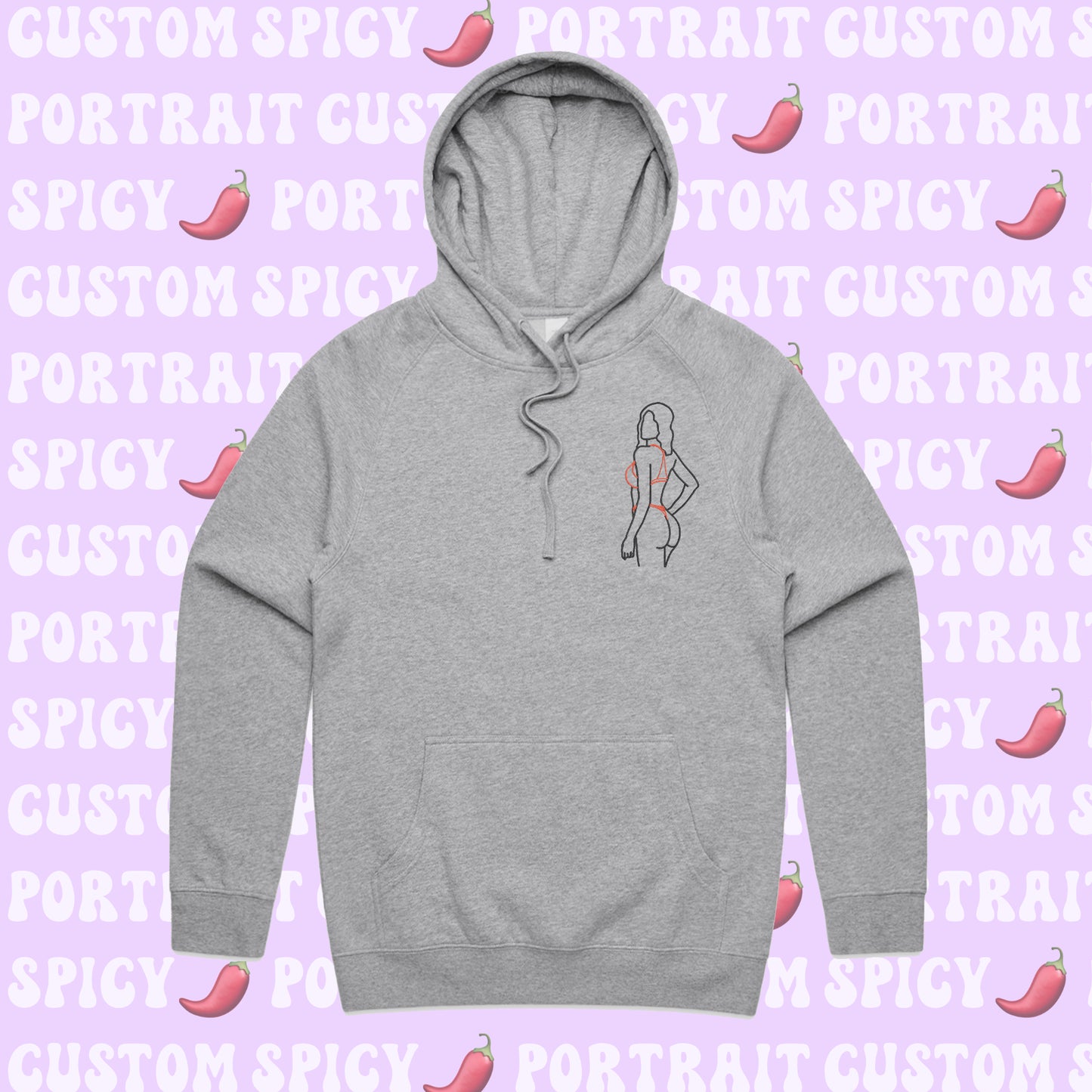 Embroidered Spicy Hoodie 🌶️