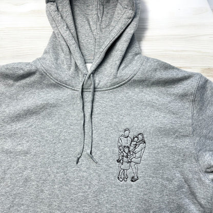 Embroidered Portrait Hoodie