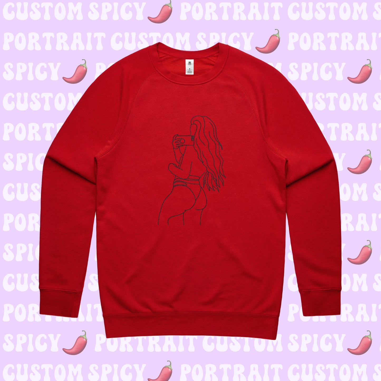 Embroidered Spicy 🌶️ Crewneck