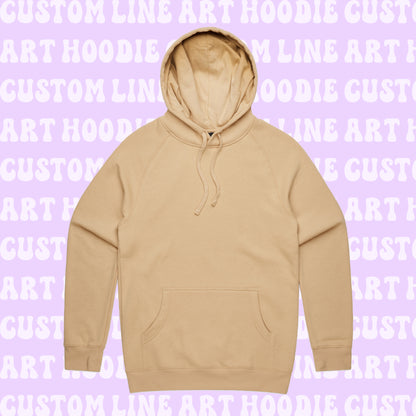 Embroidered Line Art Hoodie