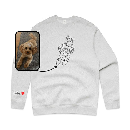 Outline Print Crewneck