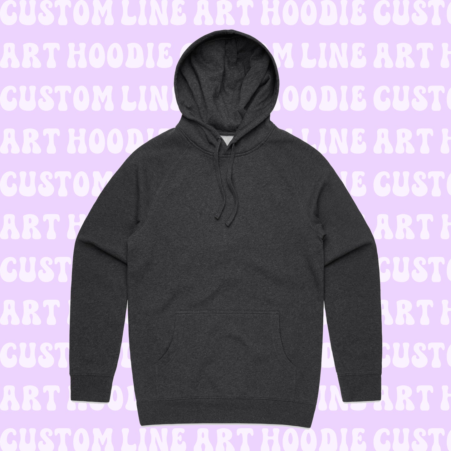 Embroidered Line Art Hoodie