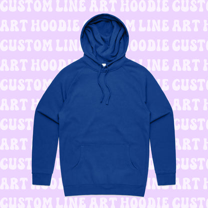 Embroidered Line Art Hoodie