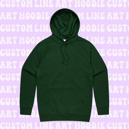 Embroidered Line Art Hoodie