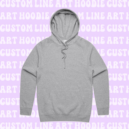 Embroidered Line Art Hoodie