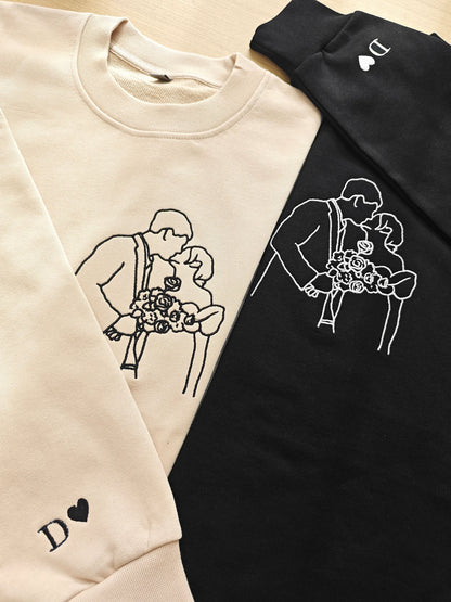 Embroidered Portrait Crewneck