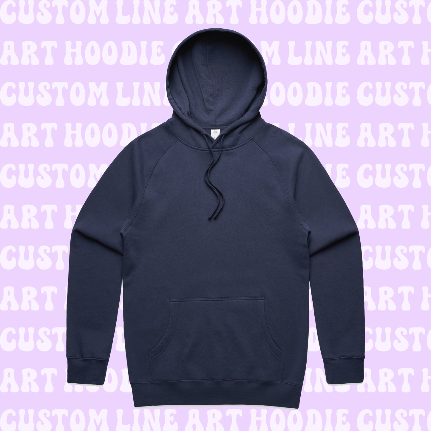 Embroidered Line Art Hoodie