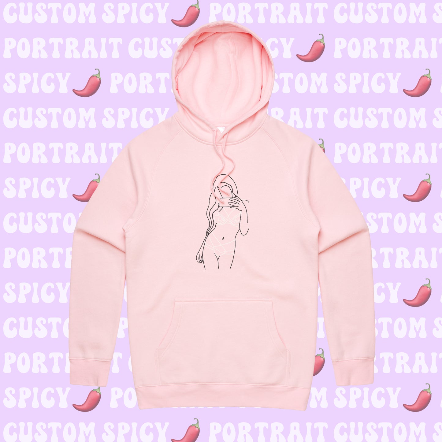 Embroidered Spicy Hoodie 🌶️