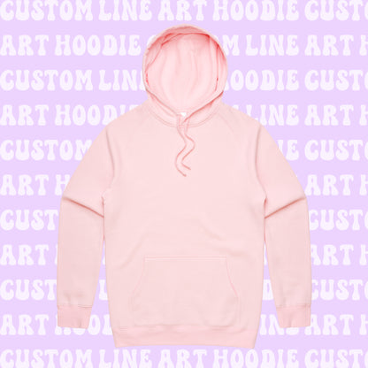 Embroidered Line Art Hoodie